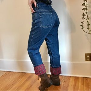 Vintage L.L. Bean Flannel-Lined High Rise Jeans 4R